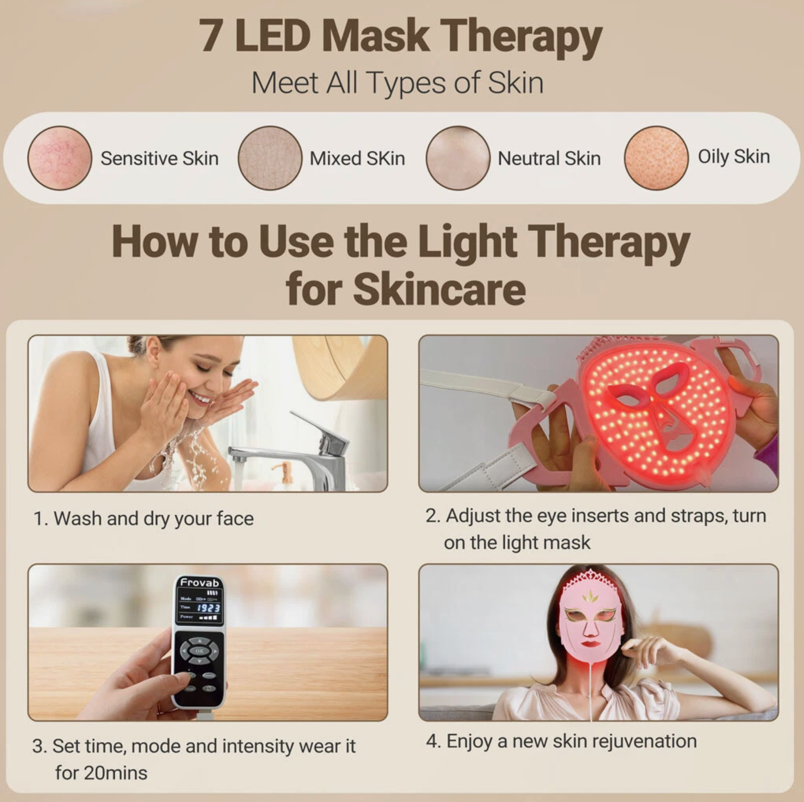 Silicone LED Skincare Device